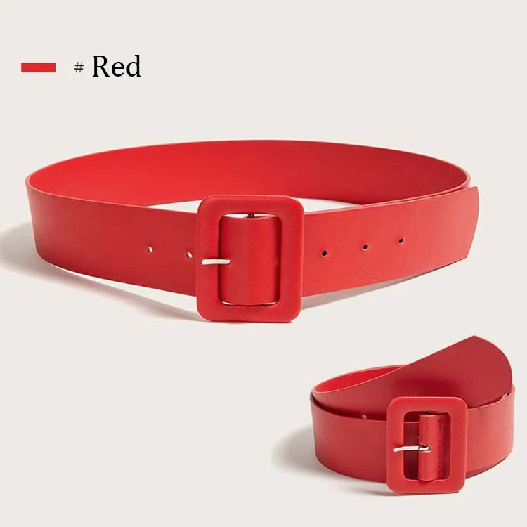 Belt for Women's Dress Simple Women's Wide Belt PU Leather Belt Fashion Luxury Designer Brand Belt Female Black PinkStrap DT167