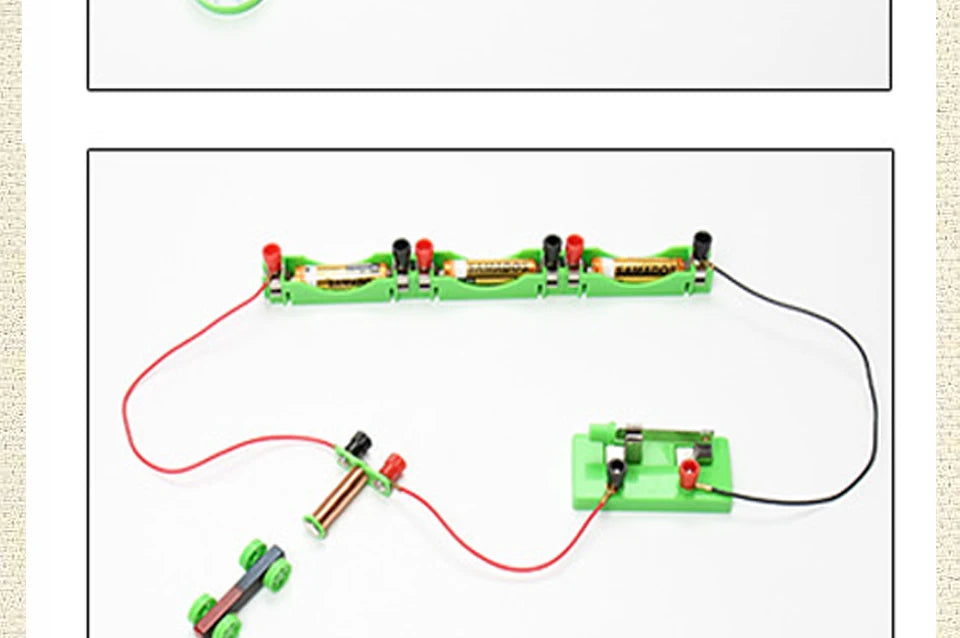 Physics Labs Basic Electricity Discovery Circuit Magnetism Experiment Kits Science Education Toy for Junior Senior High School
