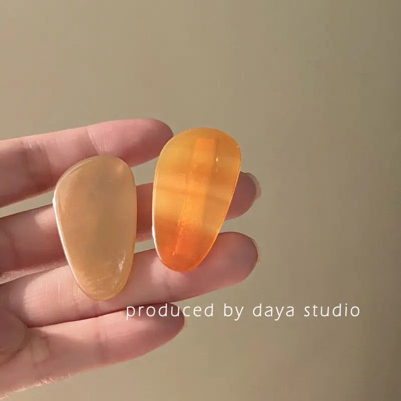 New Korean Version Daily Acetic Acid Geometric Women's Side Clip Fashionable and Fresh Girl Hair Clip Retro Bangs Duckbill Clip