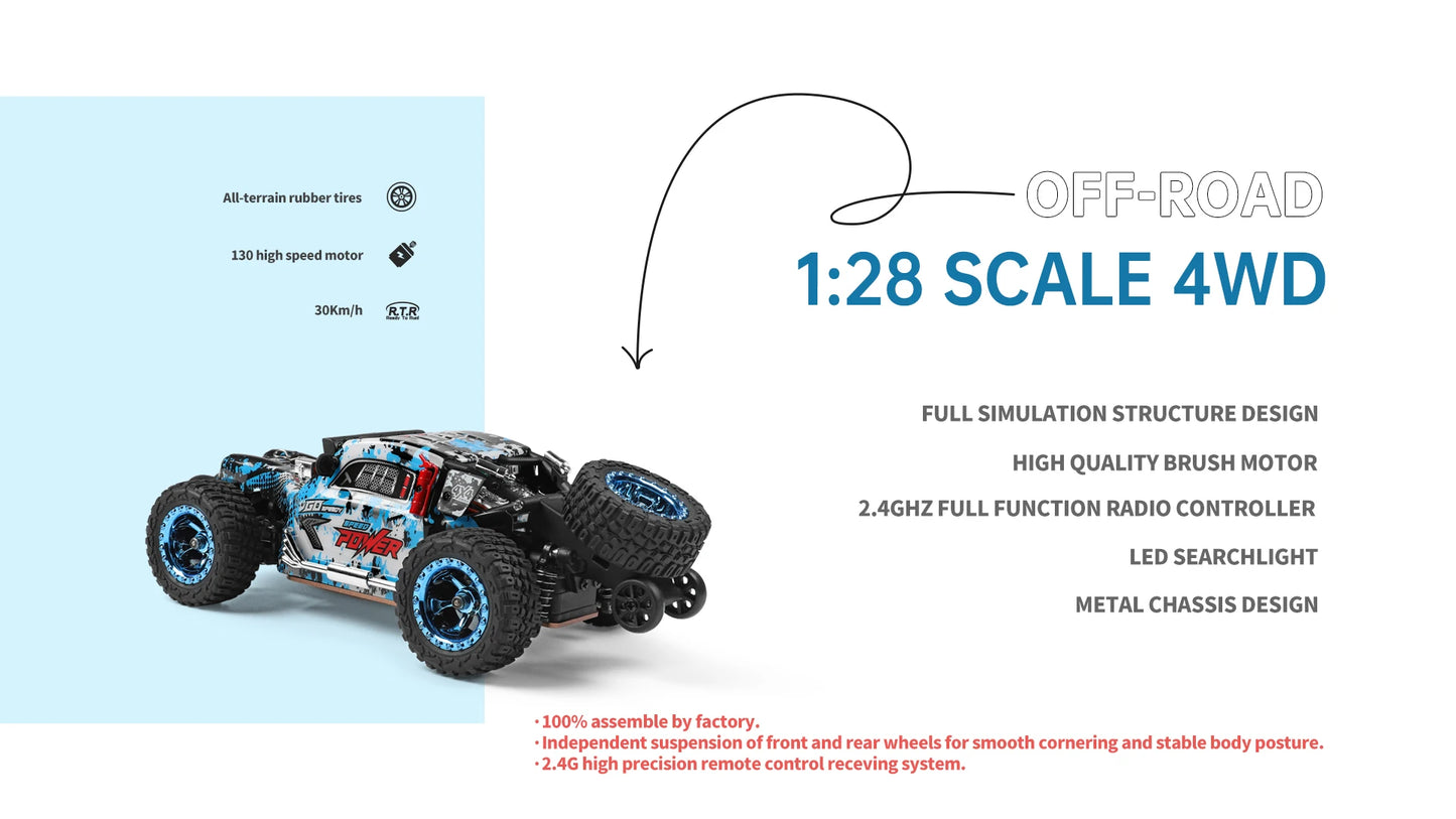 WLtoys 1:28 284010 284161 2.4G Racing Mini RC Car 30KM/H 4WD Electric High Speed Remote Control Drift Toys for Children Gifts