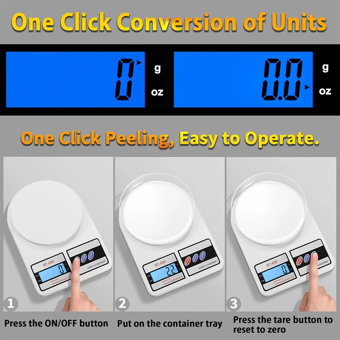Digital Kitchen Scale 5kg/1g High-Precision LED Electronic Scales Portable Food Weight Balance Measuring Home Kitchen Tools