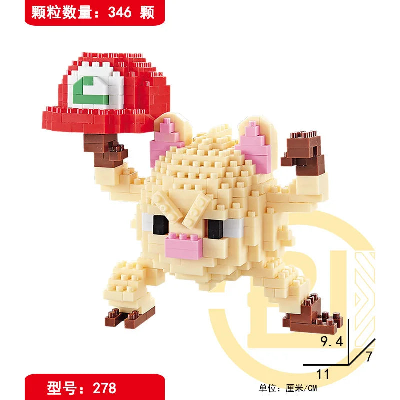DIY Pokemon Blocks Small Cartoon Mini Building Block Pikachu Charizard Eevee Mewtwo Anime Assemble Action Model Dolls Toys