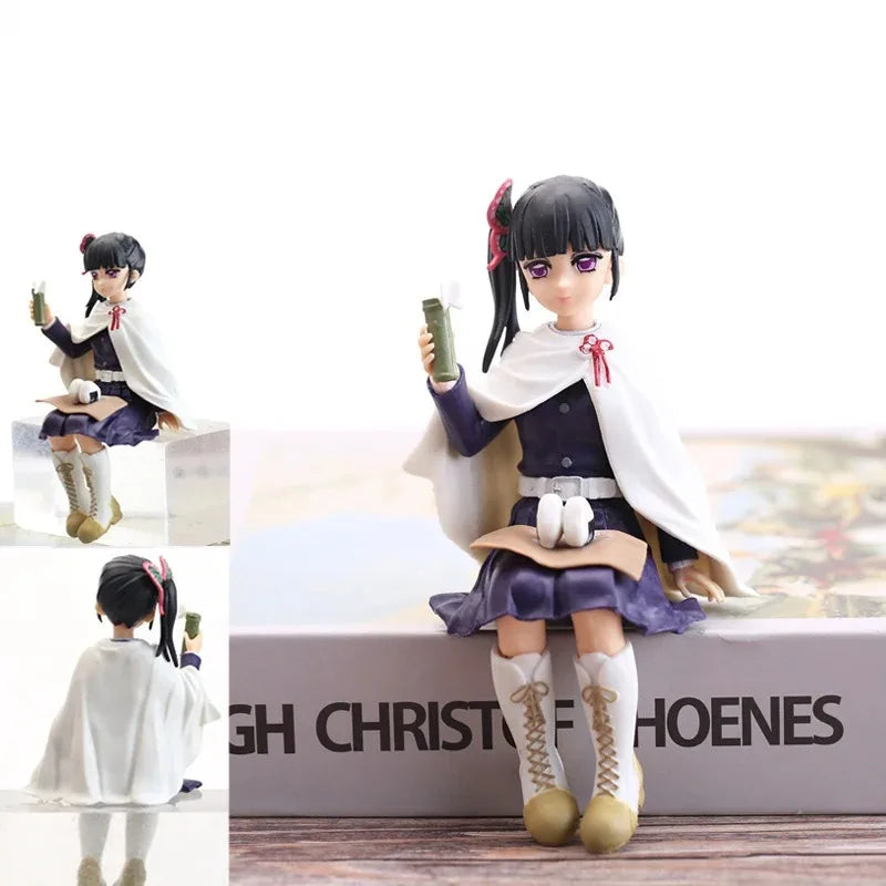 10-15cm Anime Demon Slayer Figure Kamado Tanjirou Nezuko Sitting Posture Action Figure PVC Model Doll Collection Toy Gift Kids