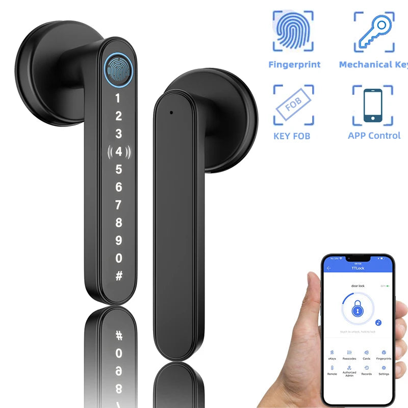 CIEPOJIT Electronic lock for Tuya Smart Lock Indoor BLE Fingerprint Lock UNlock with Fingerprint/TTLOCK APP Remote Unlock