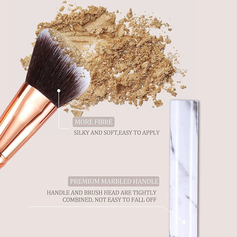 10pcs Makeup Brushes Set Foundation Blush Powder Eyeshadow Professiona Blending Cosmetic Full Set Soft Fluffy Female Makeup Tool