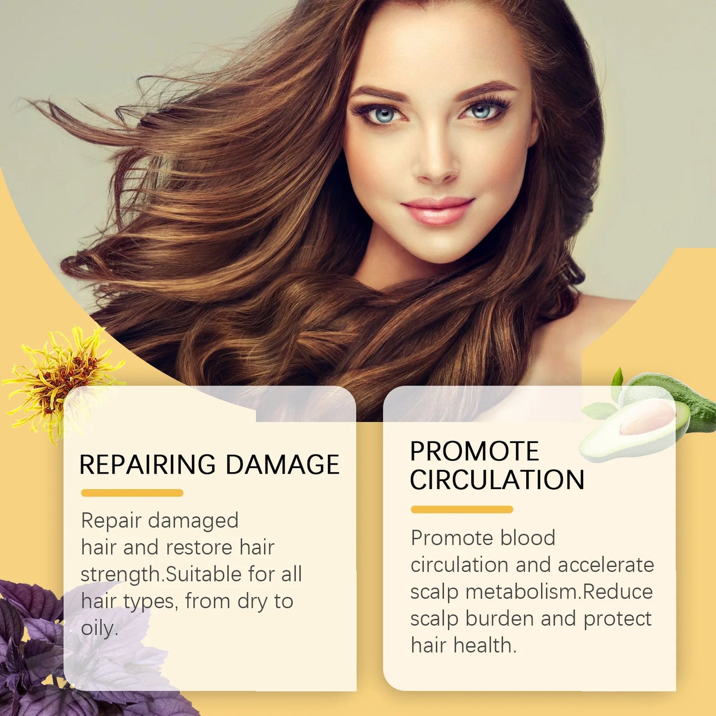 Avocado Hair Essential Oil Massage Scalp Reducing Loss Prevent Baldness Repair Damage Nourishing Regrow Vitamin Hair Care Serum