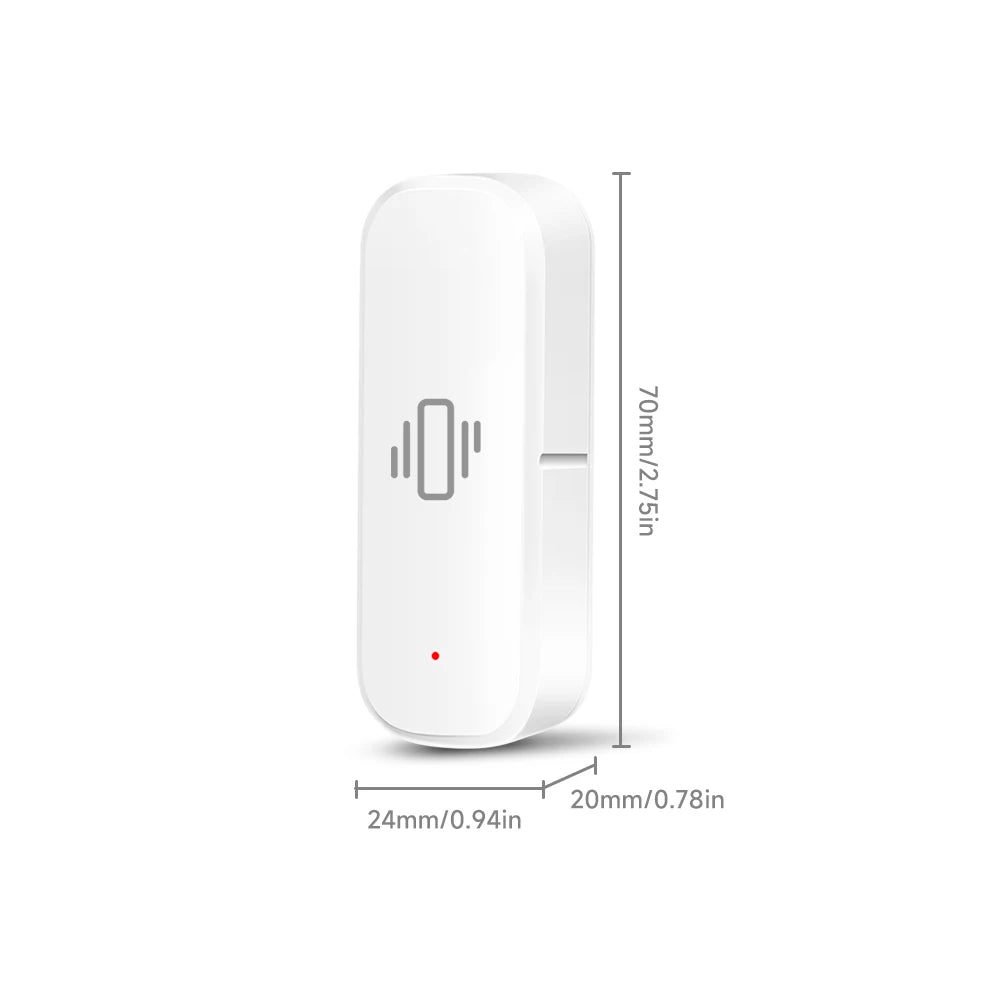 Tuya Zigbee Smart Vibration Sensor Detection Smart Life APP Notification Real-Time Monitor Motion Shock Alarm History Record