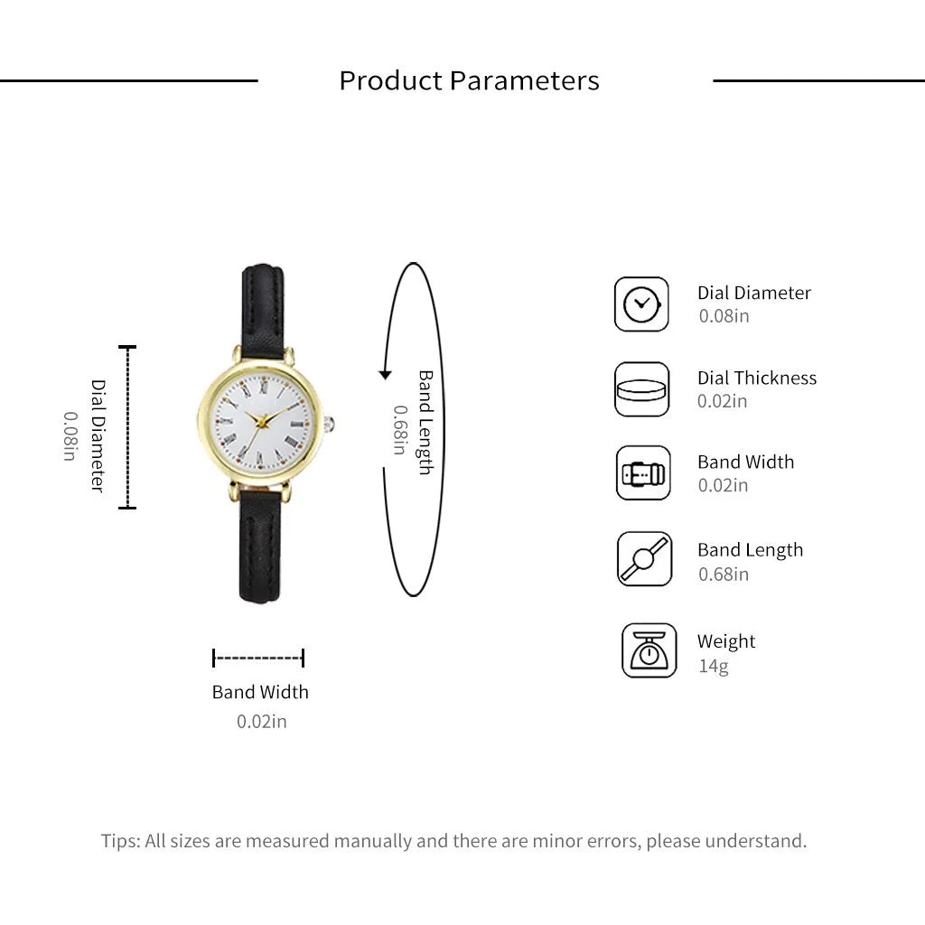 Women Temperament Roman Scale Quartz Watch New Lady Fashion Belt Wristwatch