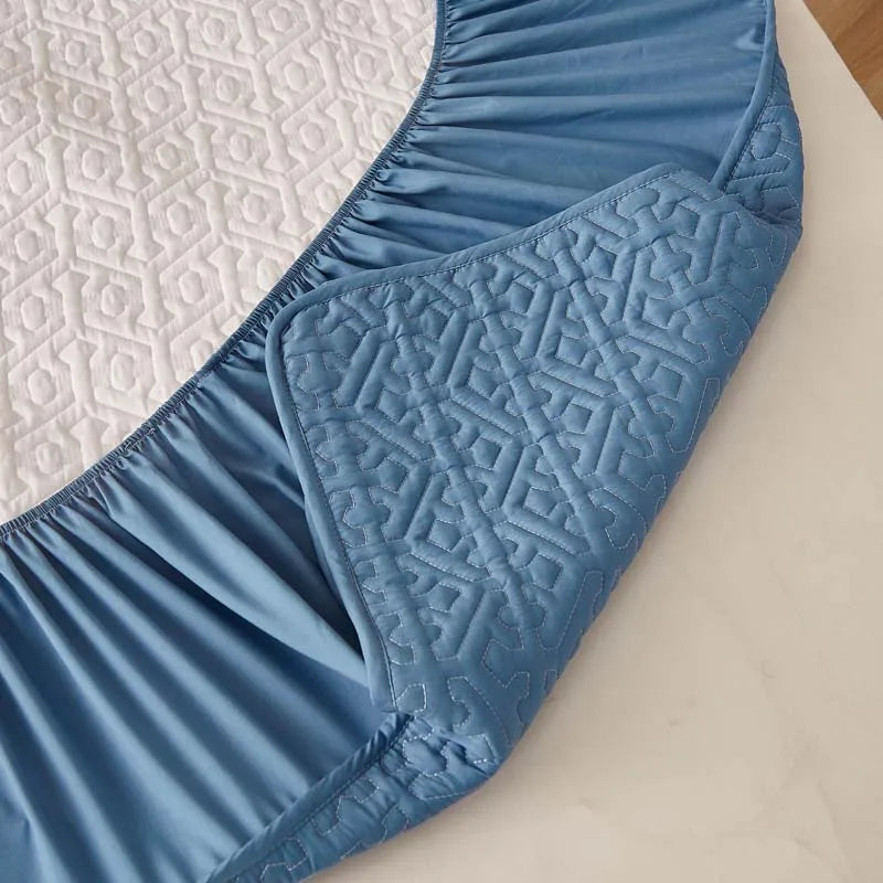 Pure Cotton Soft Quilted Mattress Cover Anti-bacterial King Size Customized Bed Pad Protector Cover Not Included Pillowcase