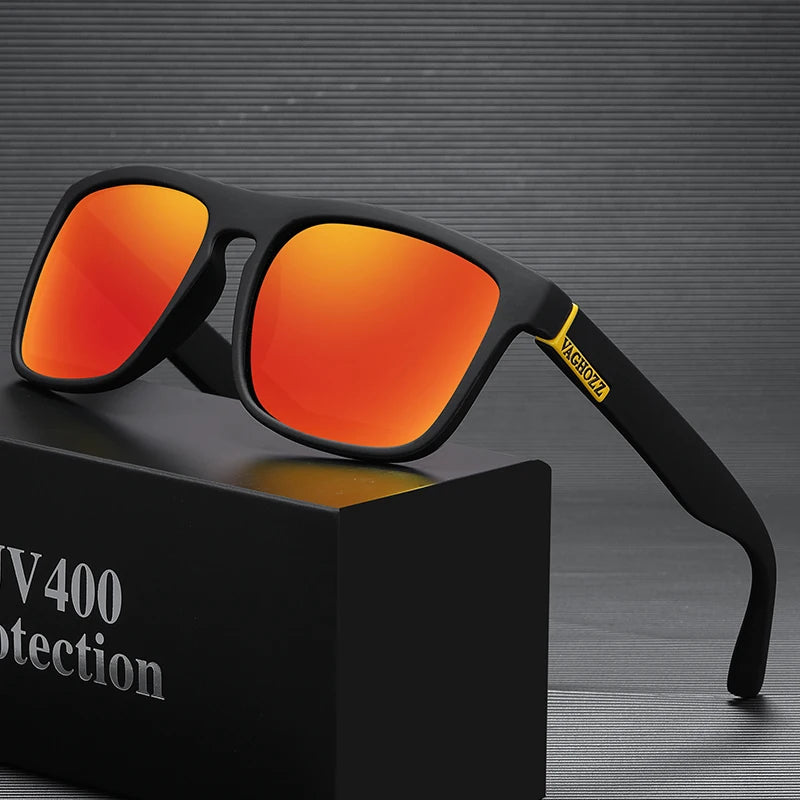 VAGHOZZ Brand Classic Sunglasses Men UV400 Fishing Sun Glasses Women Square Outdoor Male Sport Eyewear Driving Shades