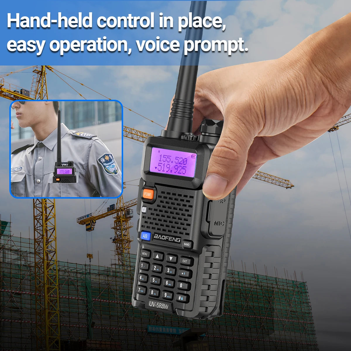 1/2PCS Baofeng UV 5R 5W 8W Walkie Talkie Ham CB Radio Long Range Dual Band VHF UHF FM Transceiver Two Way Radio UV5R K5 Plus