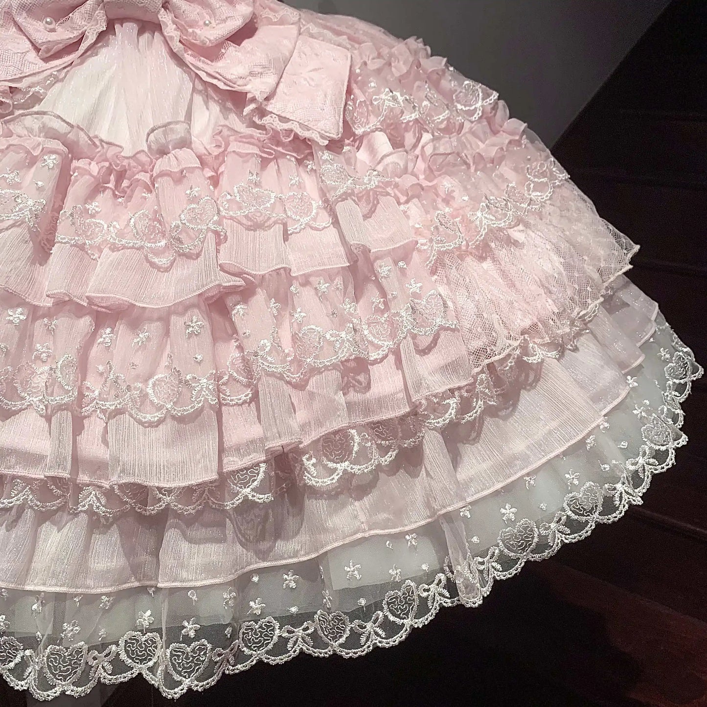 Original Design Lolita Jsk Suspender Dress Sweet Girl Women's Long Sleeve Inner Shirt Cute Princess Sling Cake Dress with Cape
