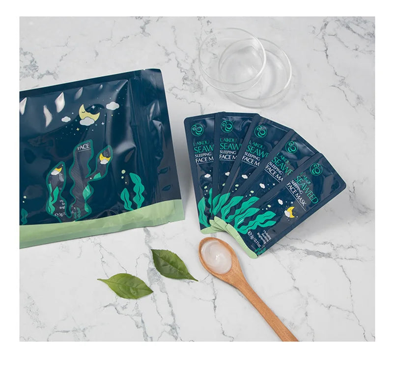 LAIKOU Sakura Seaweed Face Mask Skincare Centella Snail Collagen Facial Mask Sleeping Masks Beauty Korean Skin Care Products