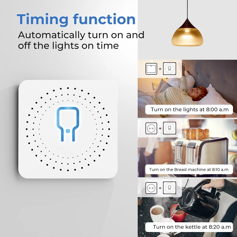 Smart Home Tuya Wifi Smart Switch with Energy Monitor 16A Mini Breaker Automation Module DIY 2Way Control Work with Alexa Google