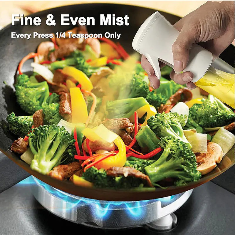 Oil Spray Bottle For Cooking Kitchen Olive Oil Sprayer For Camping BBQ Baking Vinegar Soy Sauce 200ml 300ml Kitchen Accessories