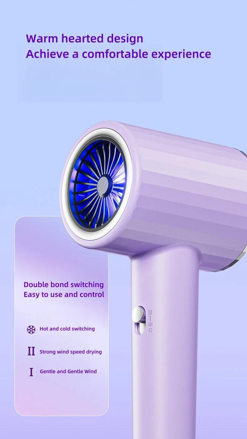 High Speed Electric Turbine Airflow Low-Noise Constant Temperature Fast Drying Hair Dryer EU/US/UK/AU Plug for Home Salons