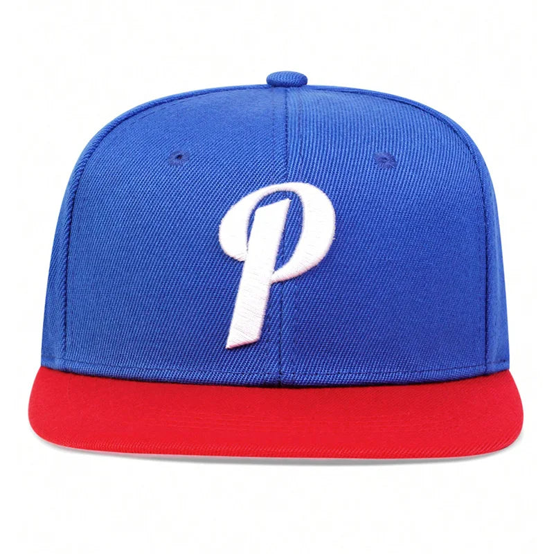 Unisex P Letter Embroidery Hip-hop Hats Outdoor Adjustable Casual Baseball Caps Sunscreen Hat