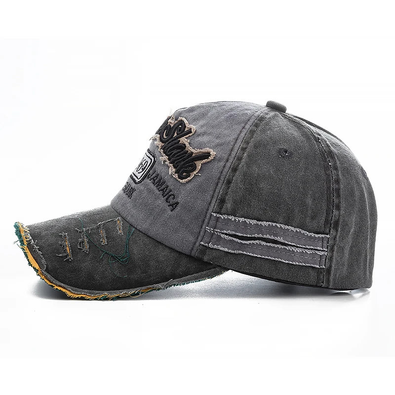 2024 High Quality Washed cowboy letters Cotton Cap For Men Women Adjustable Autdoor Sun protection hat Rock Shark Baseball Caps