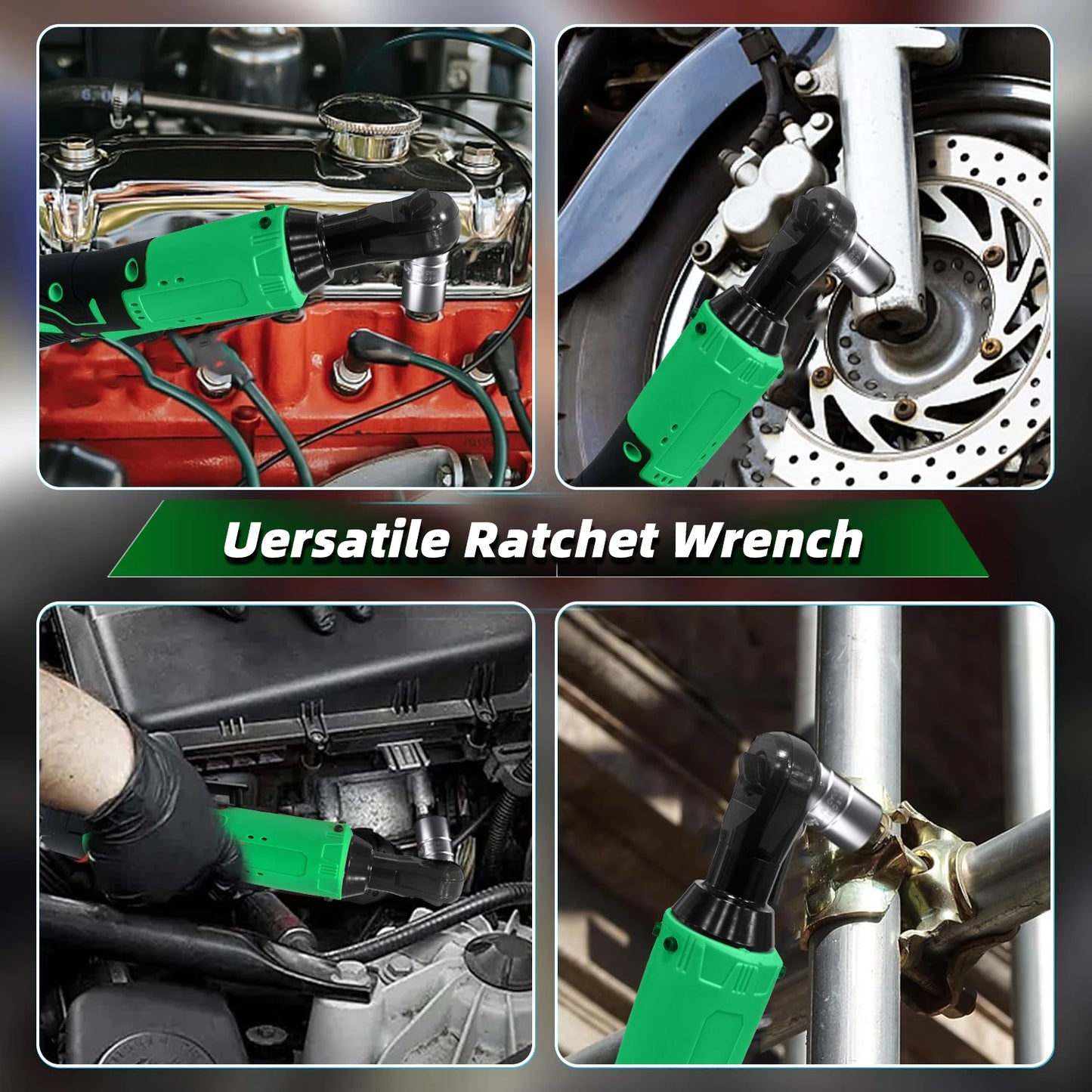 400 RPM 3/8" 12V Tegatok Cordless Ratchet Wrench Set - Rotary Tools For garden, home and all other living needs
