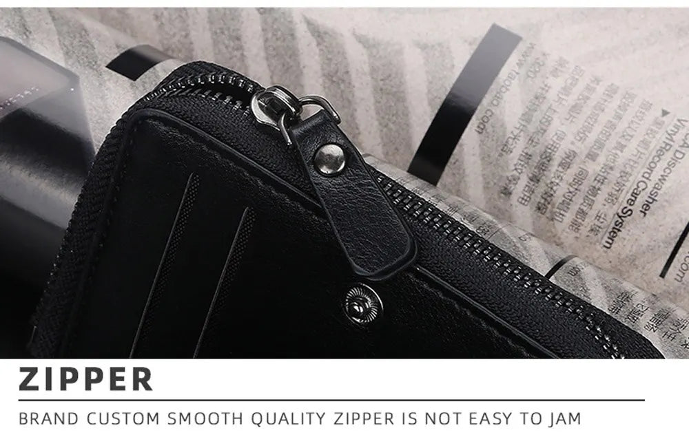 New PU Leather Men Wallets High Quality Zipper Short Desigh Card Holder Male Purse Vintage Coin Holder Men Wallets