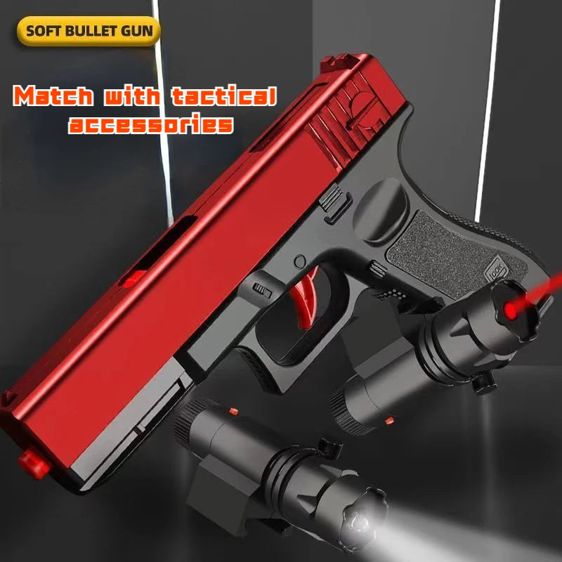 Csnoobs Manual Loading Toy Guns Safety Soft Bullet Gun CS Outdoor Weapon Shooting Games Birthday Gift for Kids Adult
