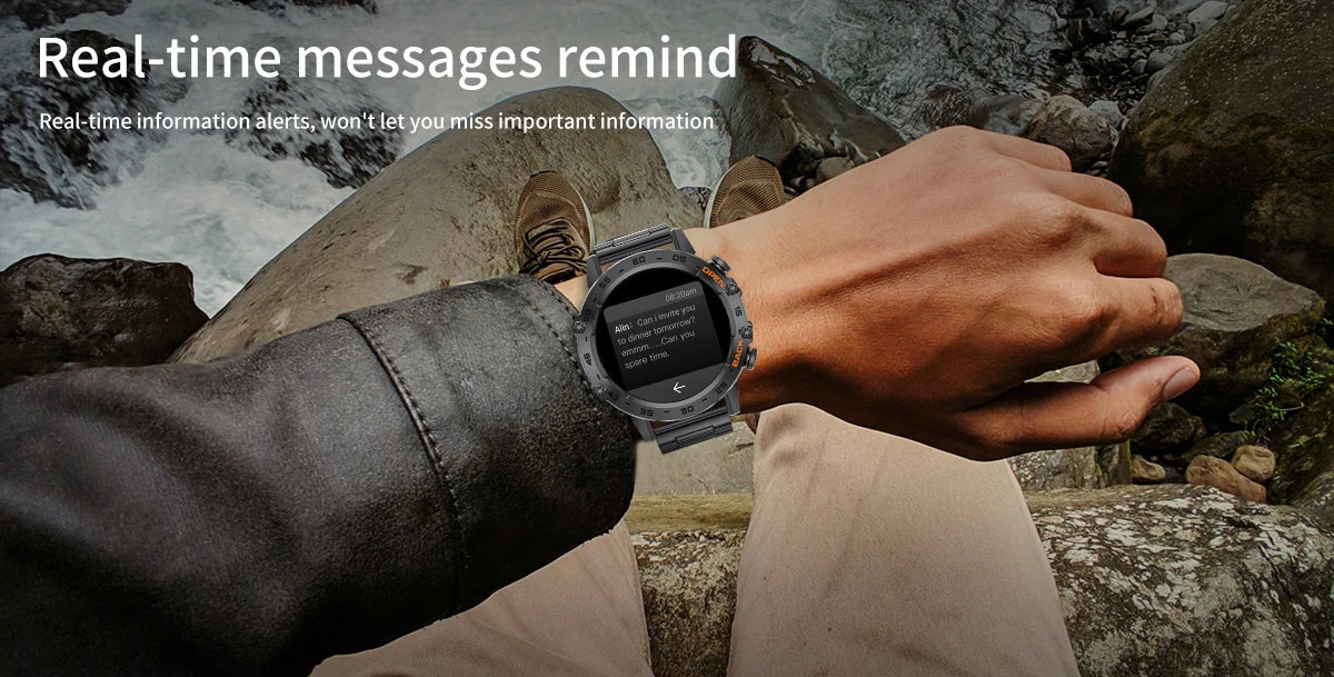 LIGE Smartwtach For Men 400mAh Outdoor Sport Bluetooth Calling Watches Health Monitoring Waterproof Smartwatch Man Reloj Hombre