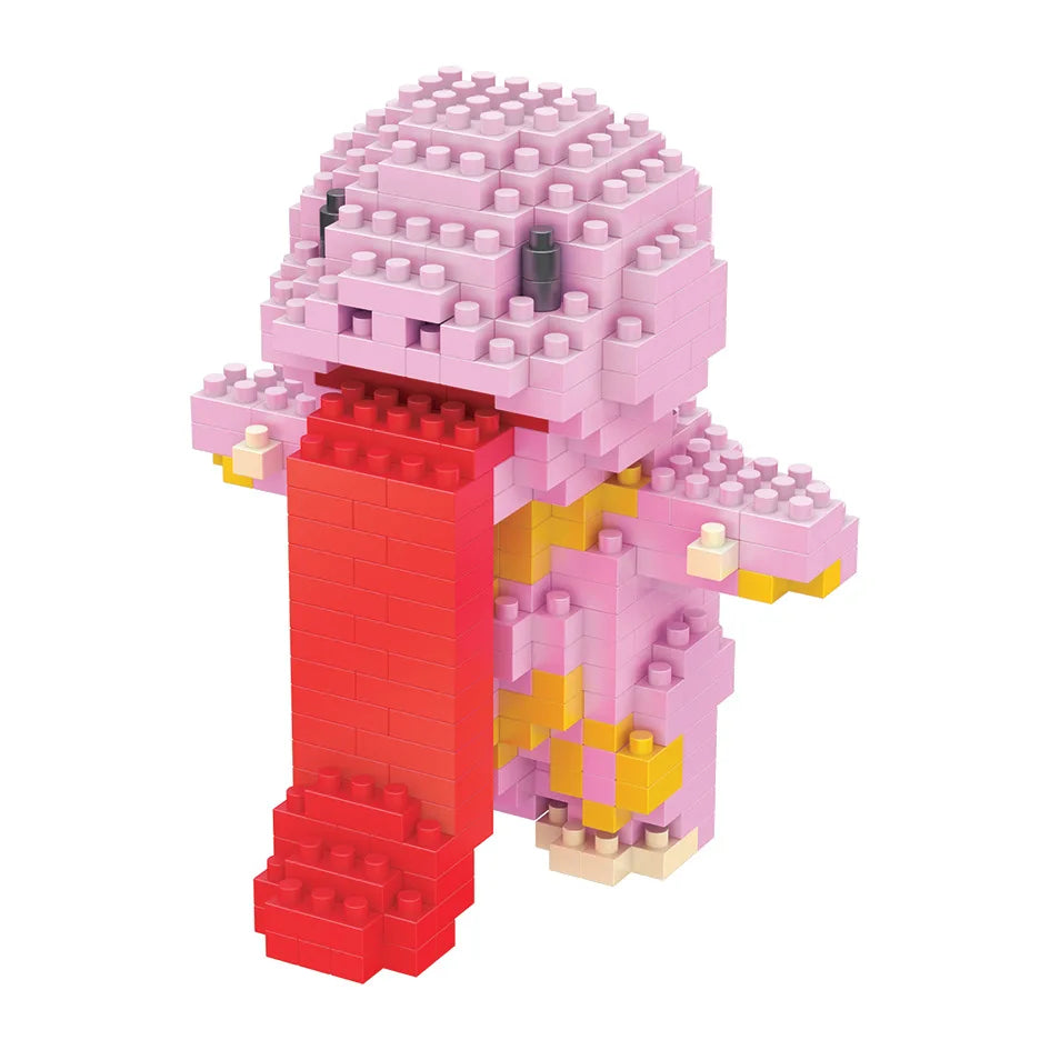 DIY Pokemon Blocks Small Cartoon Mini Building Block Pikachu Charizard Eevee Mewtwo Anime Assemble Action Model Dolls Toys