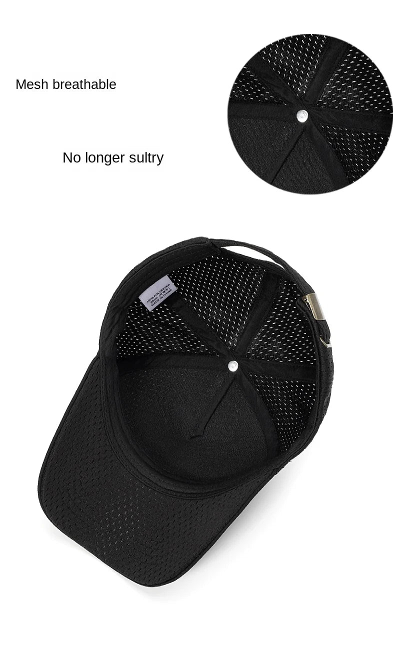 Big Head Large Size Quick Dry Running Hats High Crown Plain Mesh Baseball Cap Men and Women Breathable Golf Hat Sports Hats
