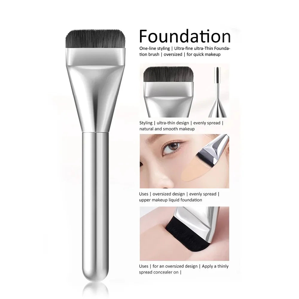 Stainless Steel Makeup Spatula Mixing Stick Foundation Brush Set Eyeshadow Cream Pigment Mixing Tool Face Contour Brush Tool
