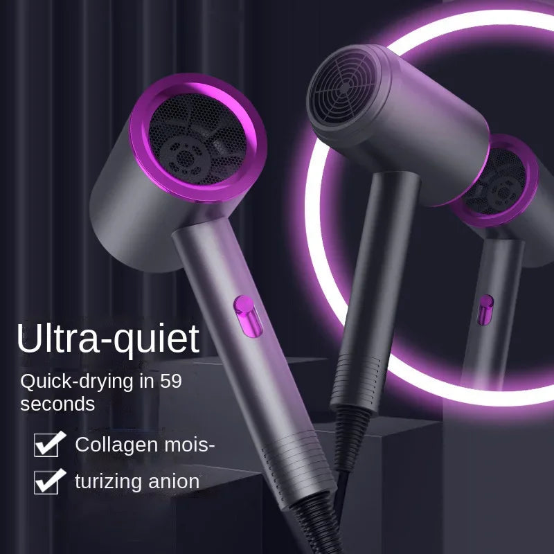 Hair Dryer For Women Quick-Drying Low-Noise Electric Hairbrush Professional Blue Light Negative Ion Collagen Hair Care Dryer