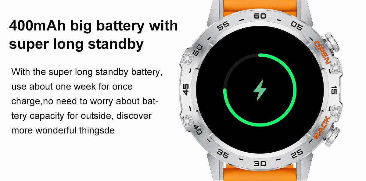LIGE Smartwtach For Men 400mAh Outdoor Sport Bluetooth Calling Watches Health Monitoring Waterproof Smartwatch Man Reloj Hombre