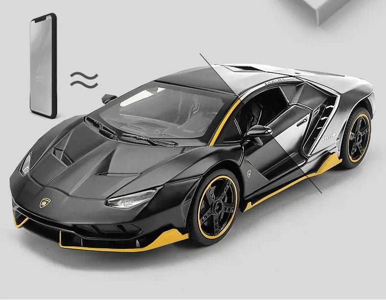1:32 Lamborghinis LP770-4 750 Alloy Sports Car Model Diecasts Metal Pull Back Sound And Light Car Model Kids Toy Collection Gift