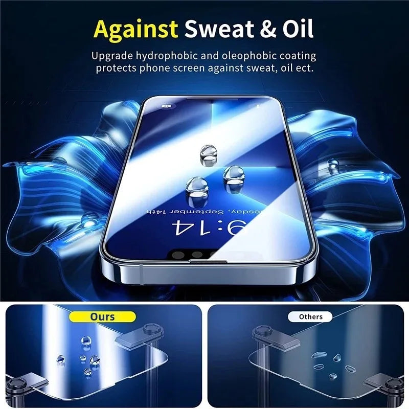 1-5Pcs Tempered Glass for IPhone 15 14 13 12 11 Pro Max Screen Protector for IPhone 7 8 14 Plus SE X XS XR Protective Glass Film