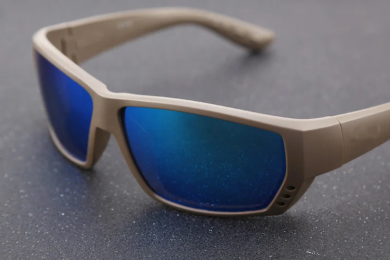 580P Tuna Alley Polarized Sunglasses Men Square Sunglasses For Men Fishing Eyewear Male Driving Sunglasses Oculos Travel Eyewear