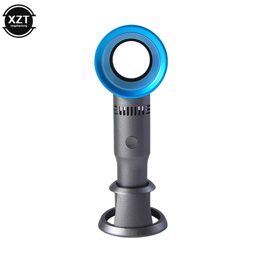 Portable Handheld Fan Mini USB Bladeless Fan Rechargeable Desktop Fan with Three Wind Speeds