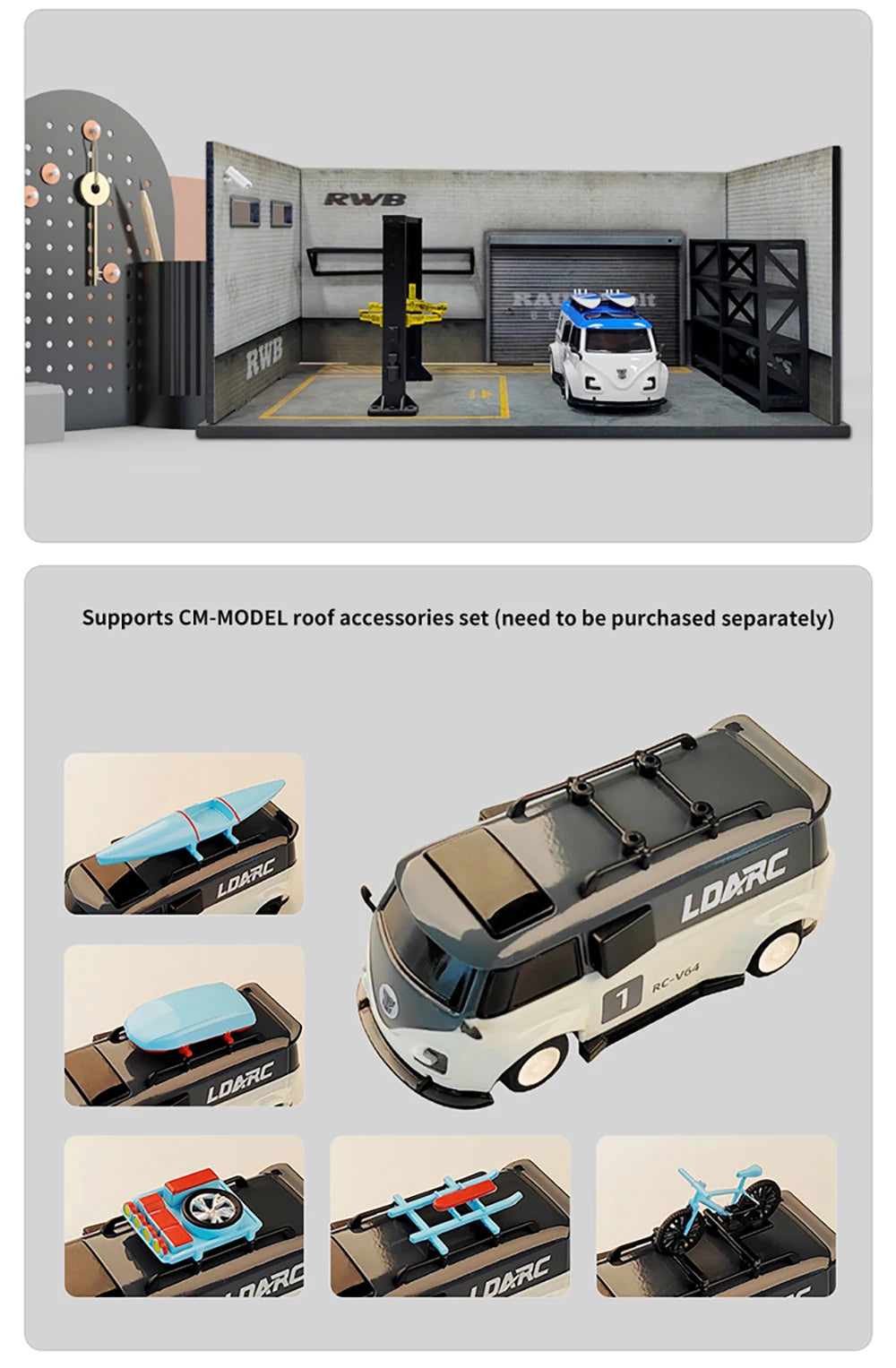 LDARC V64 1/64 MINI RC Simulated Electric Remote Control Model Car Tabletop Bus Vehicle RTR 2.4GHz Adults Children's Toys