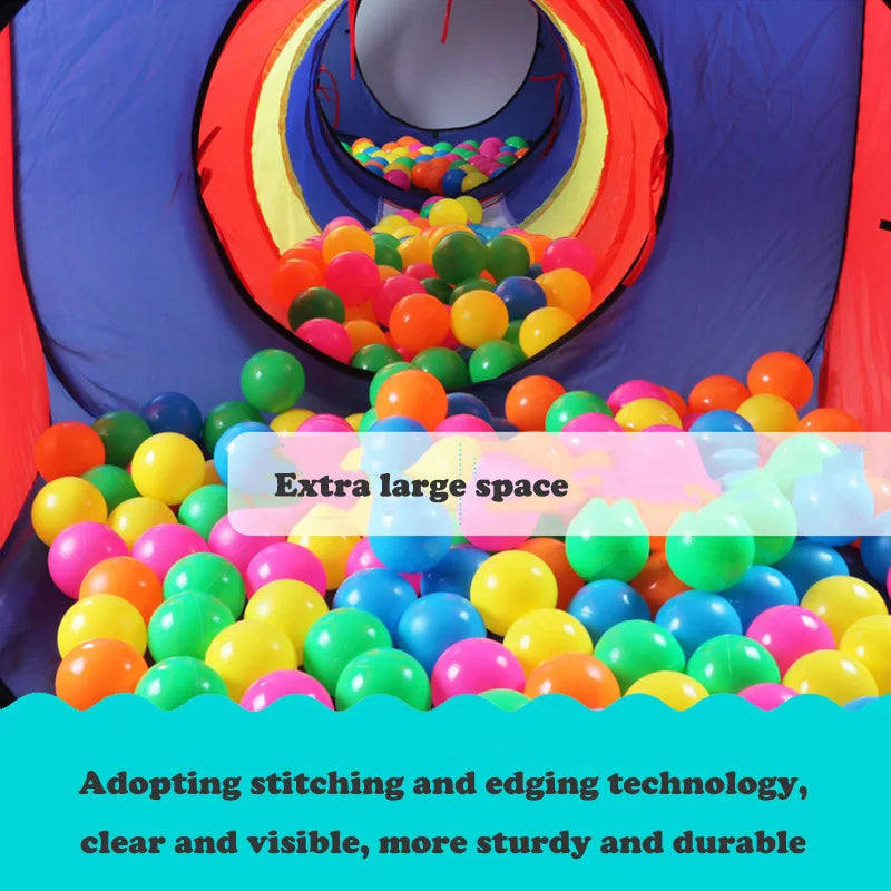 3-5 Pcs Portable Children's Camping Tent Kids Beach Tent Ocean Ball Pool Kids Tent Pop-up Tent Play House Baby Crawling Tunnel