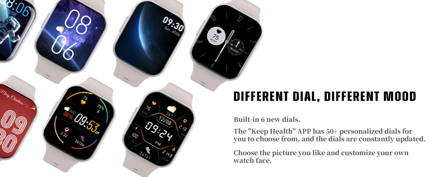 Smart Watch, Fitness Tracker Watch for Men Women, 1.69'' Touch Smartwatch Fitness Watch with Pedometer/Sleep Monitor.
