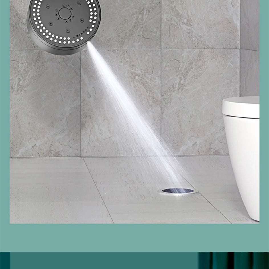 VILOYI 8 Modes Adjustable Shower Head High-pressure Water Saving Black Showerhead Handheld Bathroom Massage Showers Nozzle