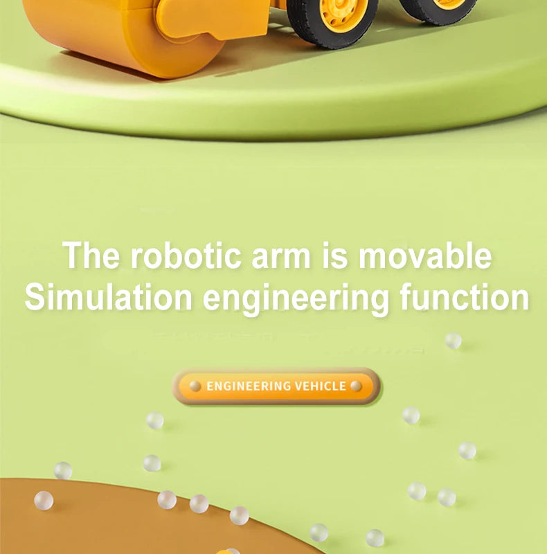Engineering Vehicle Model Press Sliding Car Excavator Bulldozer Children Educational Construction Vehicle Toy Kids Boy Gift