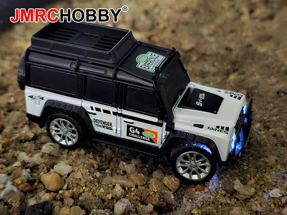 1:64 Metal Alloy Proportional Remote Control Vehicle Model 2.4GHz Mini Simulation RC Car With Trailer