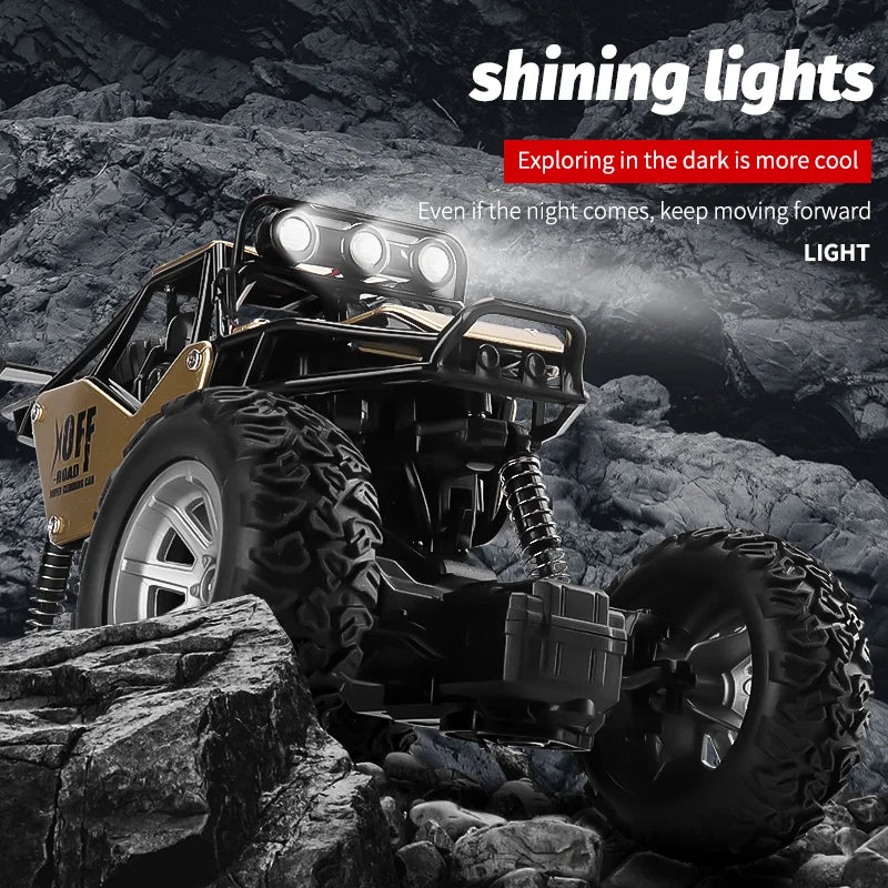 ZWN 1:20 Alloy RC Car With Led Lights 2.4G Radio Remote Control Cars Buggy Off-Road Control Trucks Boys Toys for Children Gifts