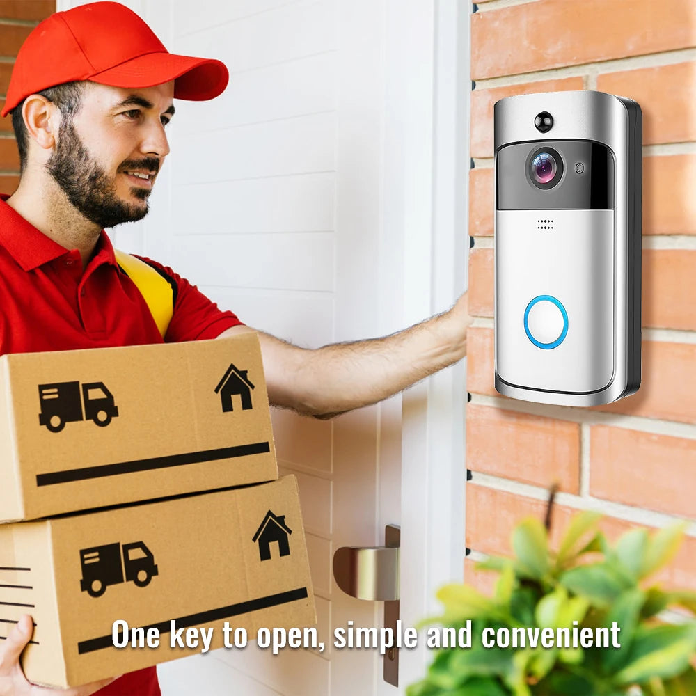 Smart WiFi Video Doorbell IP65 Waterproof Home Doorbell Phone Ring Intercom 6x850 Night Vision Lamps Infrared Security Alarm