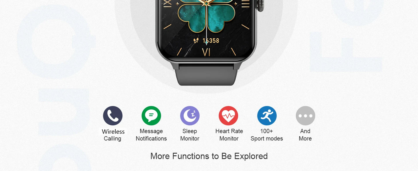 Blackview Smart Watch for Women 1.85” Full Touch HD Bluetooth Calling Smartwatch with Voice Assistant Fitness Tracking Watch