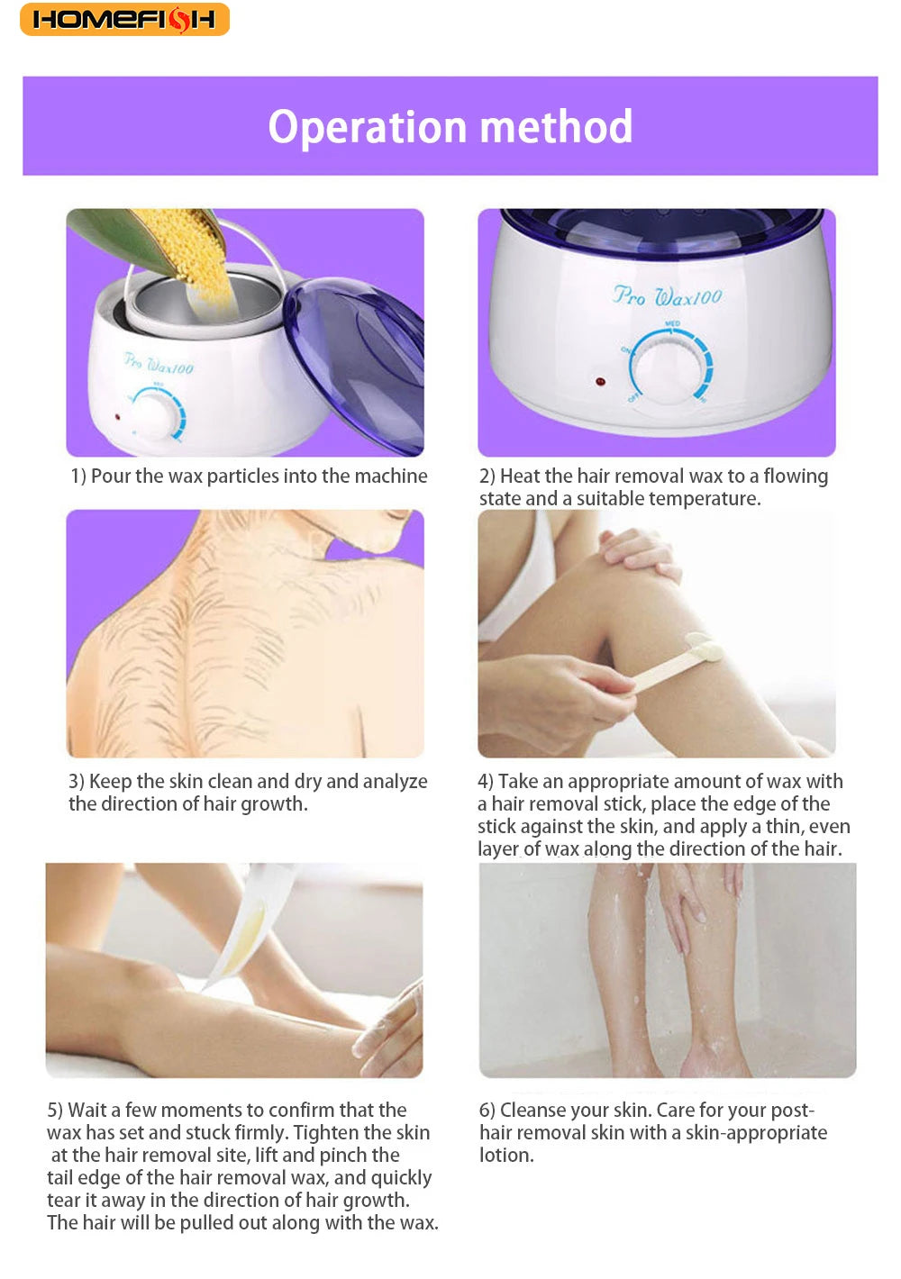 Therapy Machine Wax Warmer Portable Electric Hair Removal Kit Facial Bikini Area Armpit- Melting Pot Hot Wax Heater