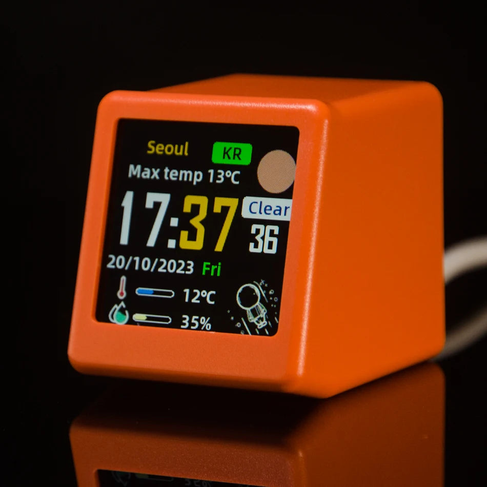 Smart Weather Station Desktop LED LCD Digital WiFi Clock Electronic Thermometer Hygrometer Sensor Outdoor