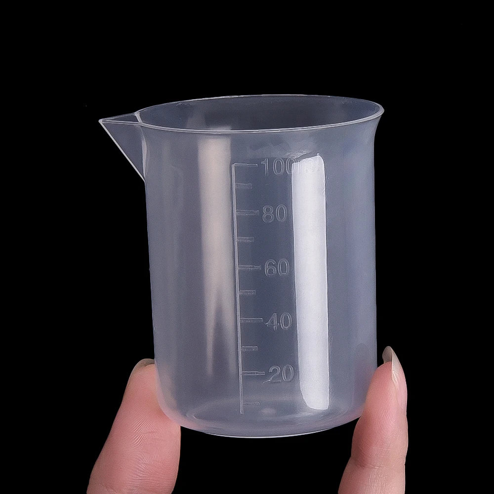 100ML Plastic Measuring Cup Transparent Scale Measuring Cup Pour Spout Without Handle Liquid Container For Kitchen Bar Supplies