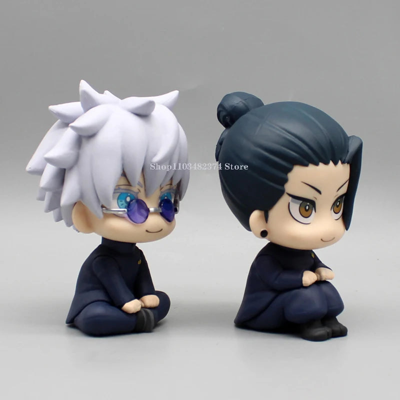 10cm Jujutsu Kaisen Mini Figures Satoru Gojo Figure Action Geto Suguru Figurine Q Version Anime Model PVC Collection Toys Statue
