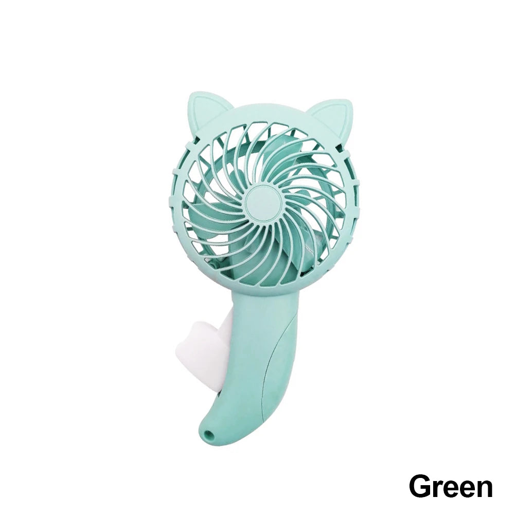 3 Colors Portable Handheld Fan Hand Pressure Fan Mini Portable Fan Without Battery Household Cute Fan Cooling Cartoon Held Fan