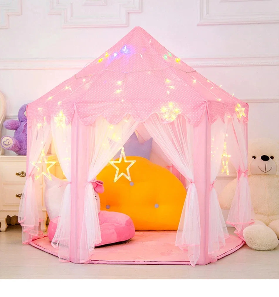 Portable Children's Tent for Kids Tent Toys for Girls Princess Castle Tipi Infantil Teepee Baby Christmas Gifts